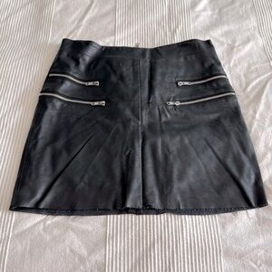 Olivaceous Black Faux Leather Mini Skirt Size Small